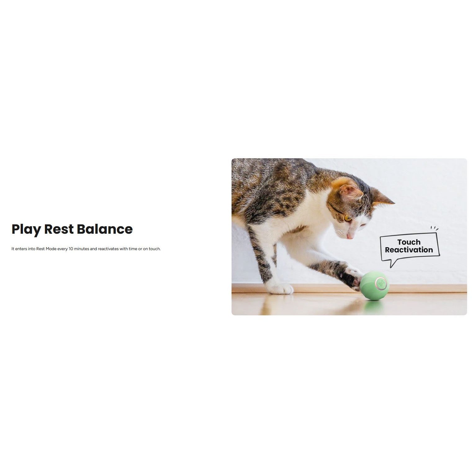 Cheerble M2 Mini Ice Cream Cat Ball Smart Cat Toy Strawberry Pink
