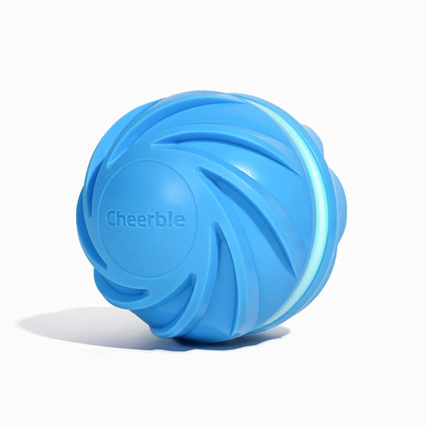 Cheerble Wicked Ball Cyclone All-Terrain Dog Ball Smart Dog Toy Blue