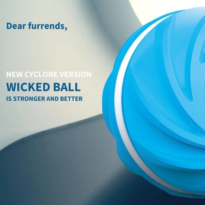 Cheerble Wicked Ball Cyclone All-Terrain Dog Ball Smart Dog Toy Blue