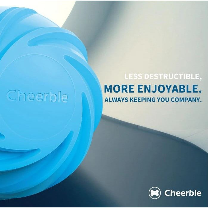 Cheerble Wicked Ball Cyclone All-Terrain Dog Ball Smart Dog Toy Blue