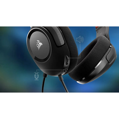 Corsair HS35 V2 Multiplatform Gaming Headset with 3.5mm Audio Jack Carbon