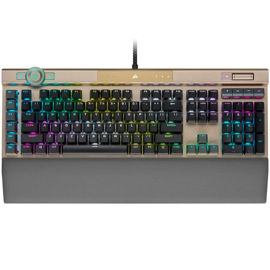 Corsair K100 RGB Optical-Mechanical Gaming Keyboard Midnight Gold