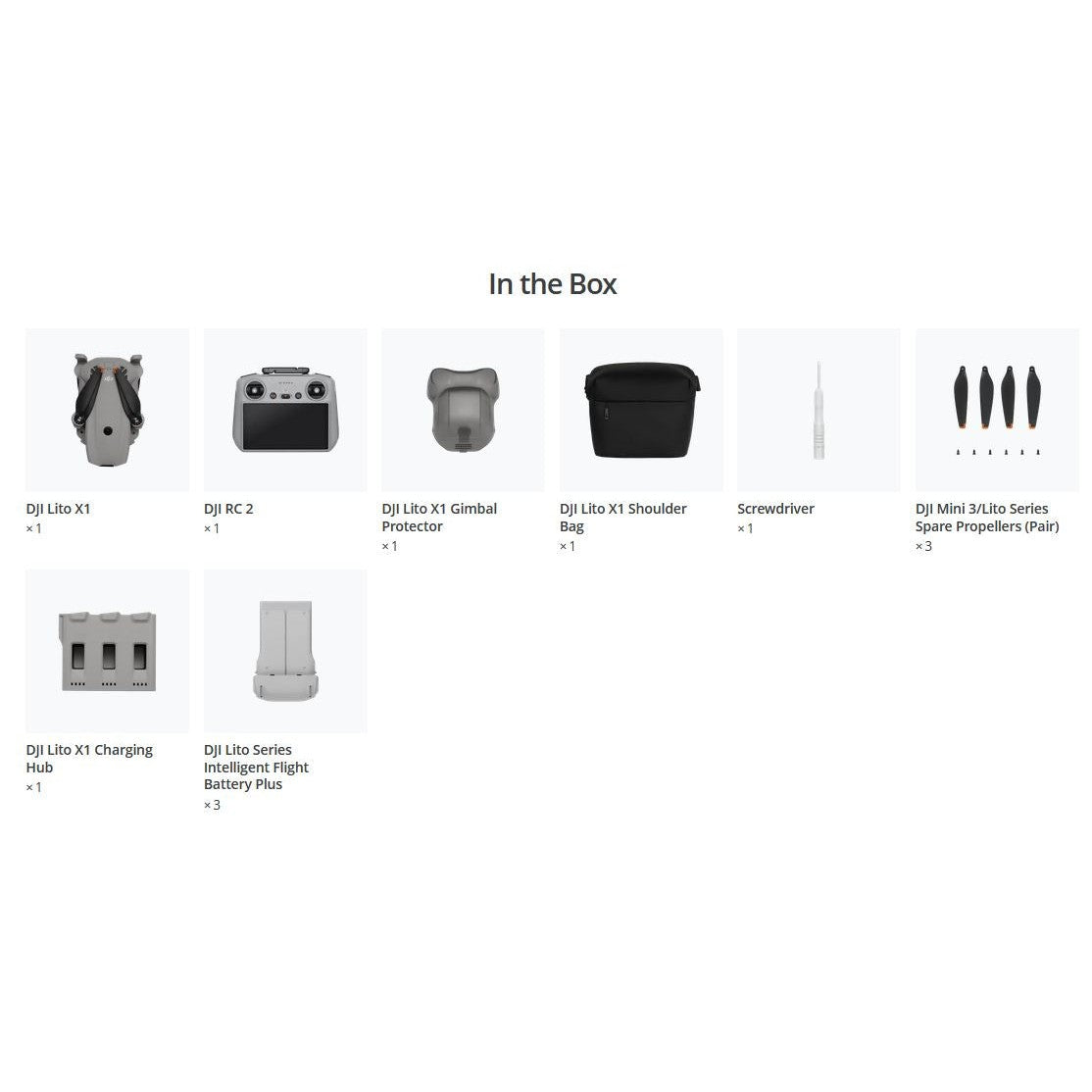 DJI Lito X1 Drone Fly More Combo PLUS with DJI RC 2 Remote Controller