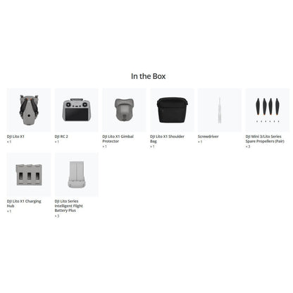 DJI Lito X1 Drone Fly More Combo PLUS with DJI RC 2 Remote Controller