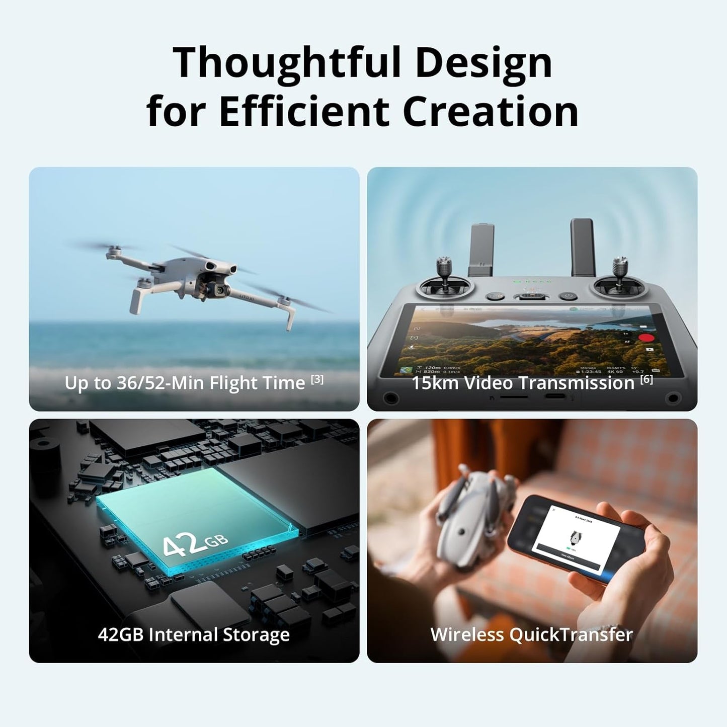 DJI Lito X1 Drone Fly More Combo with DJI RC 2 Remote Controller