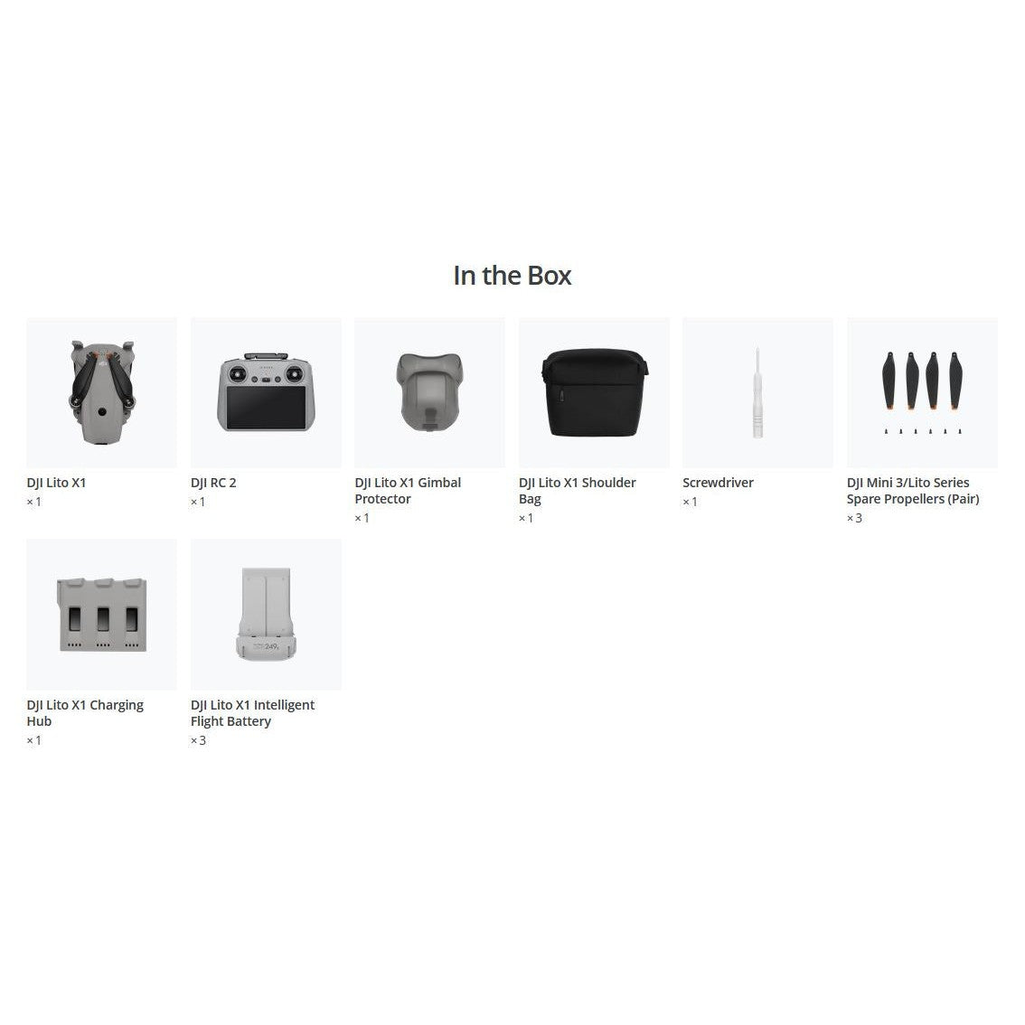 DJI Lito X1 Drone Fly More Combo with DJI RC 2 Remote Controller