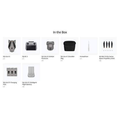 DJI Lito X1 Drone Fly More Combo with DJI RC 2 Remote Controller