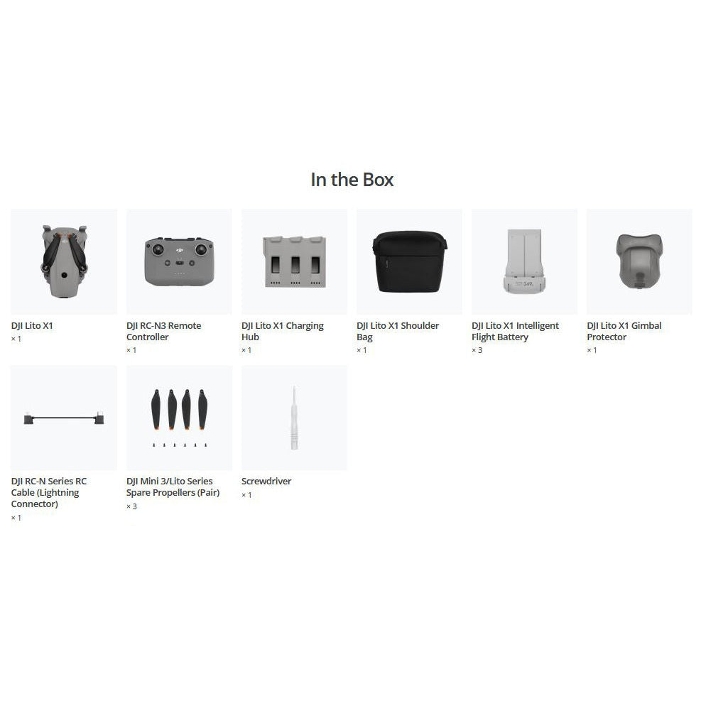 DJI Lito X1 Drone Fly More Combo with DJI RC-N3 Remote Controller