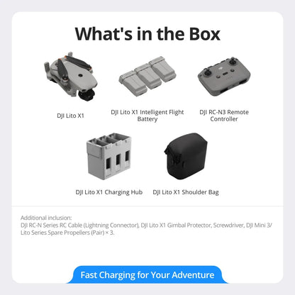 DJI Lito X1 Drone Fly More Combo with DJI RC-N3 Remote Controller