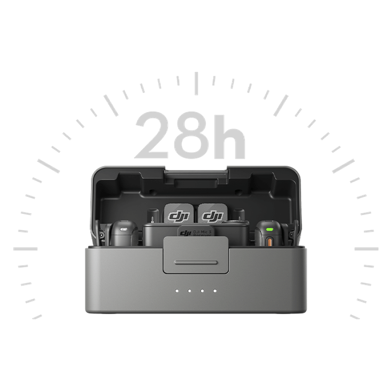 DJI Mic 3 2 TX + 1 RX + 1 Charging Case Compact 2-Person Digital Wireless Microphone System