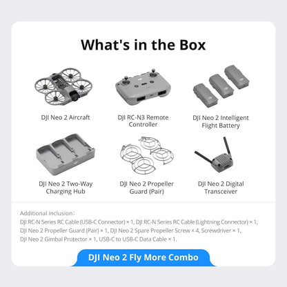 DJI Neo 2 Drone Fly More Combo with DJI RC-N3 Remote Controller