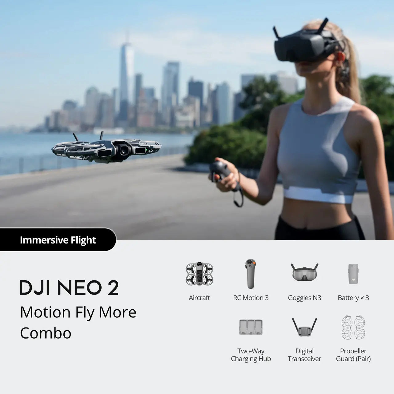 DJI Neo 2 Motion Fly More Combo with DJI Googles N3 & RC Motion 3 Remote Controller