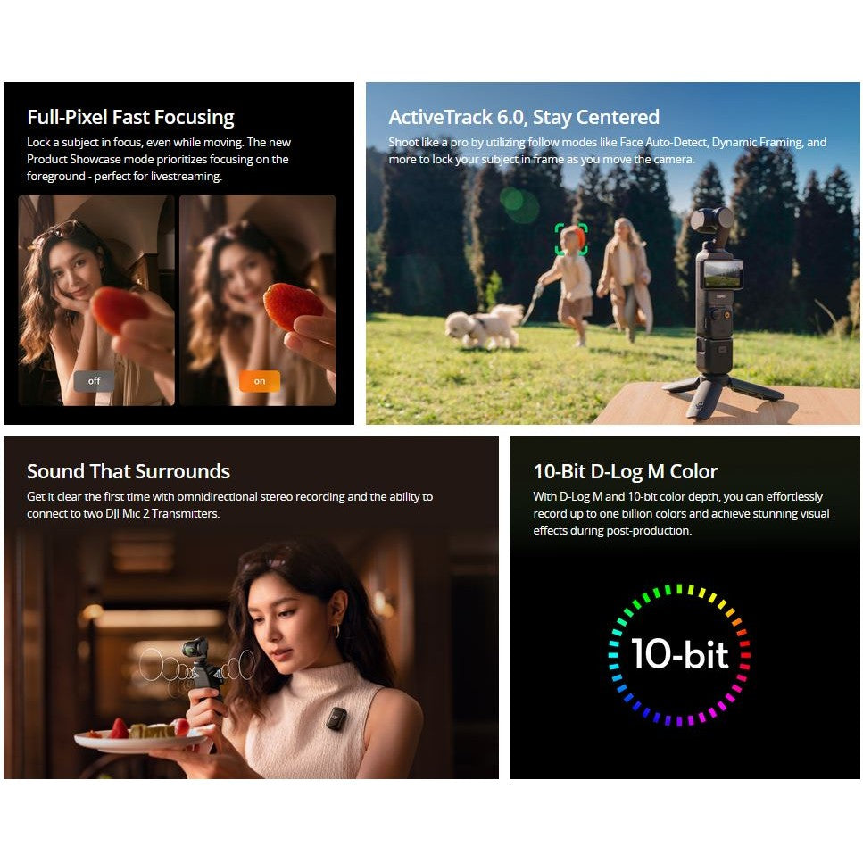 DJI Osmo Pocket 3 Standard Combo Handheld 4K 120fps 3-Axis Gimbal Vlogging Camera Action Cam