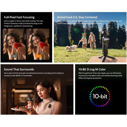 DJI Osmo Pocket 3 Standard Combo Handheld 4K 120fps 3-Axis Gimbal Vlogging Camera Action Cam