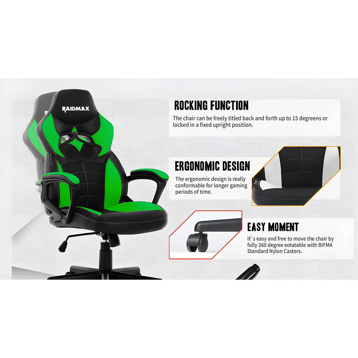 Raidmax Drakon Gaming Chair Blue