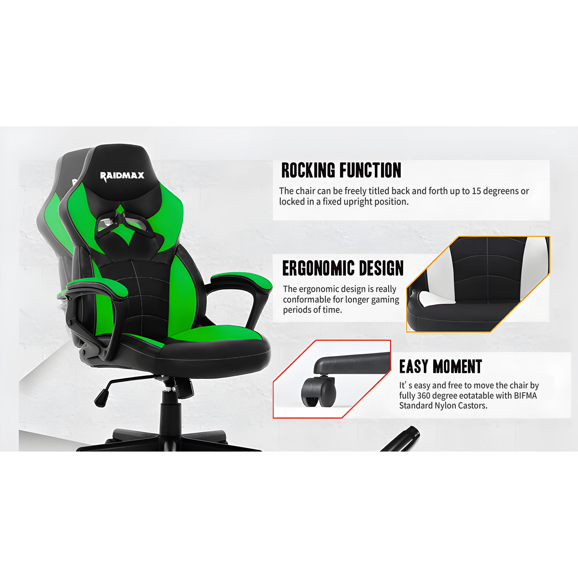 Raidmax Drakon Gaming Chair Blue