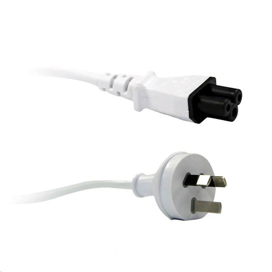 Digitus 3-Pin Power (Male) to C5 Clover (Male) Power Cable C-POWERNCWH (White) | 2m