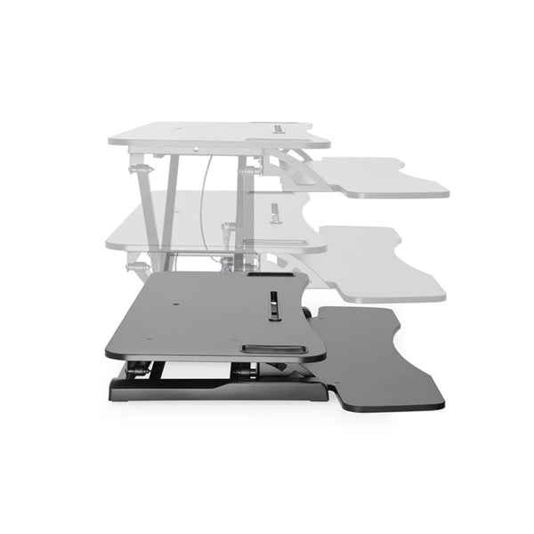Digitus DA-90380-1 Ergonomic Height Adjustable Workspace Riser - Sit & Stand Black