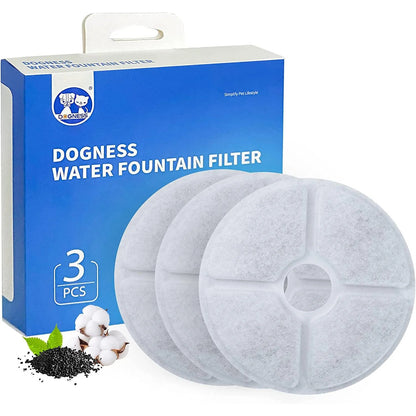Dogness Replacement Filter for D07 D08 D09 Pet Water Fountain Filters 3-Pack