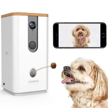 Dogness Smart App Camera Treater Automatic Pet Treat Dispenser Feeder White