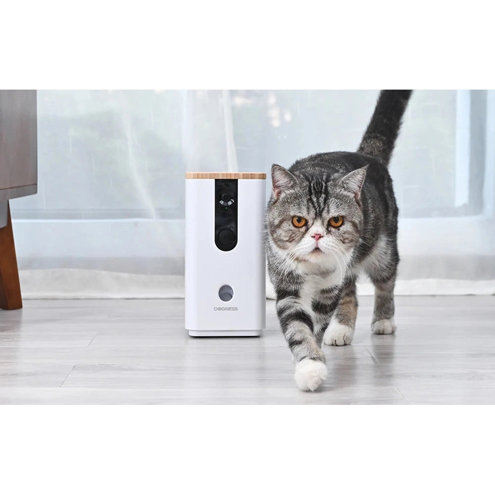 Dogness Smart App Camera Treater Automatic Pet Treat Dispenser Feeder White