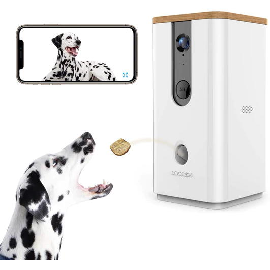 Dogness Smart App Camera Treater Automatic Pet Treat Dispenser Feeder White