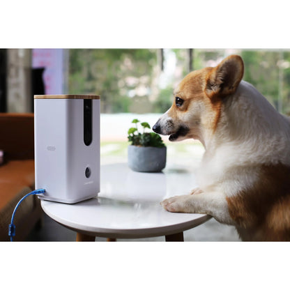 Dogness Smart App Camera Treater Automatic Pet Treat Dispenser Feeder White