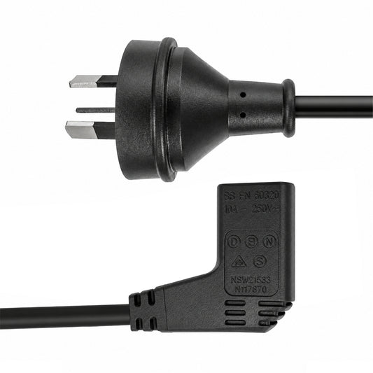 Dynamix 10A Right Angled IEC C13 (Female) to 3-Pin Plug (Male) Power Cord C-POWERCR3 | 3m