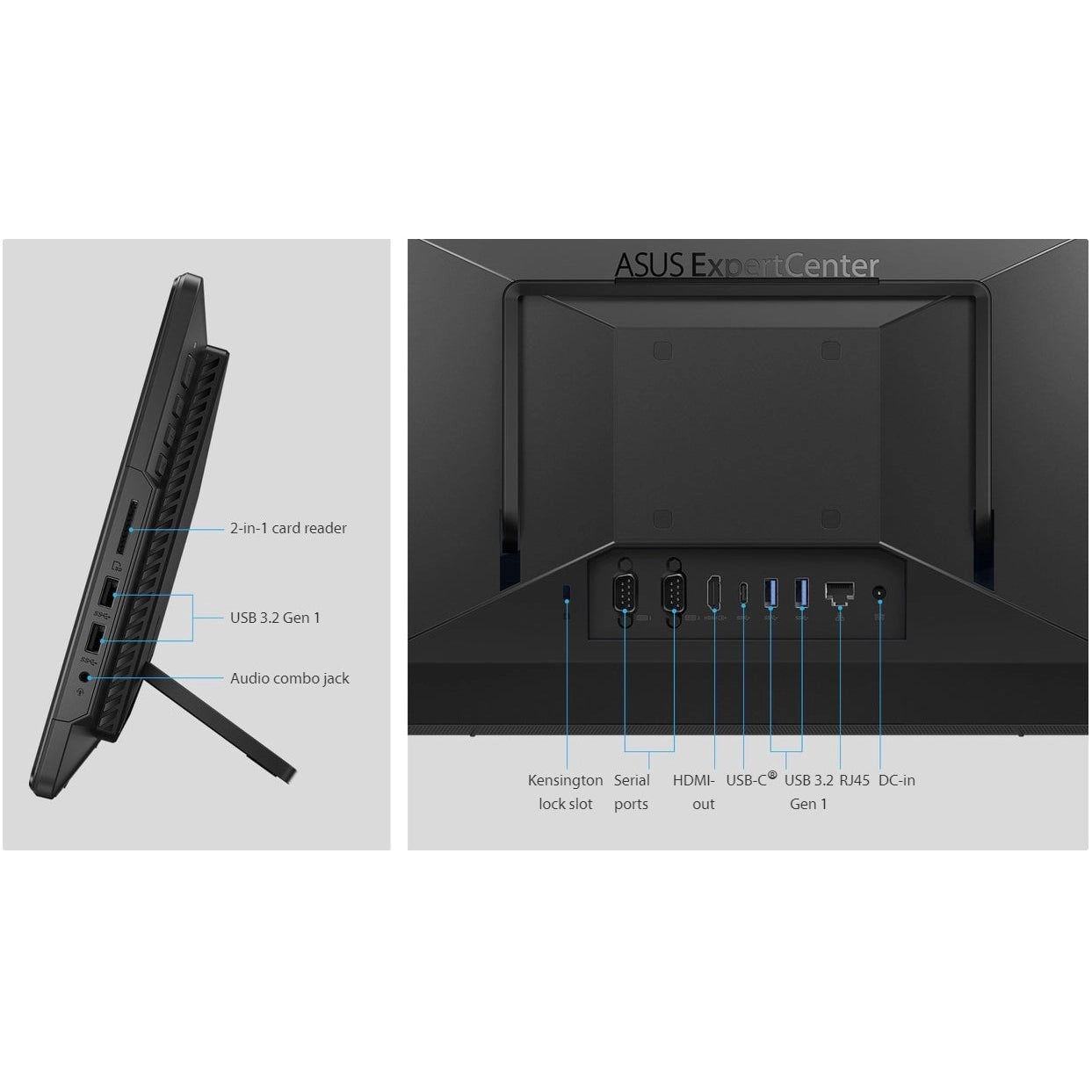 Asus ExpertCenter E1 E1600 AiO 15.6" E1600WKAT-BA038X | Full HD Touch | Windows 11 Pro | All-In-One PC