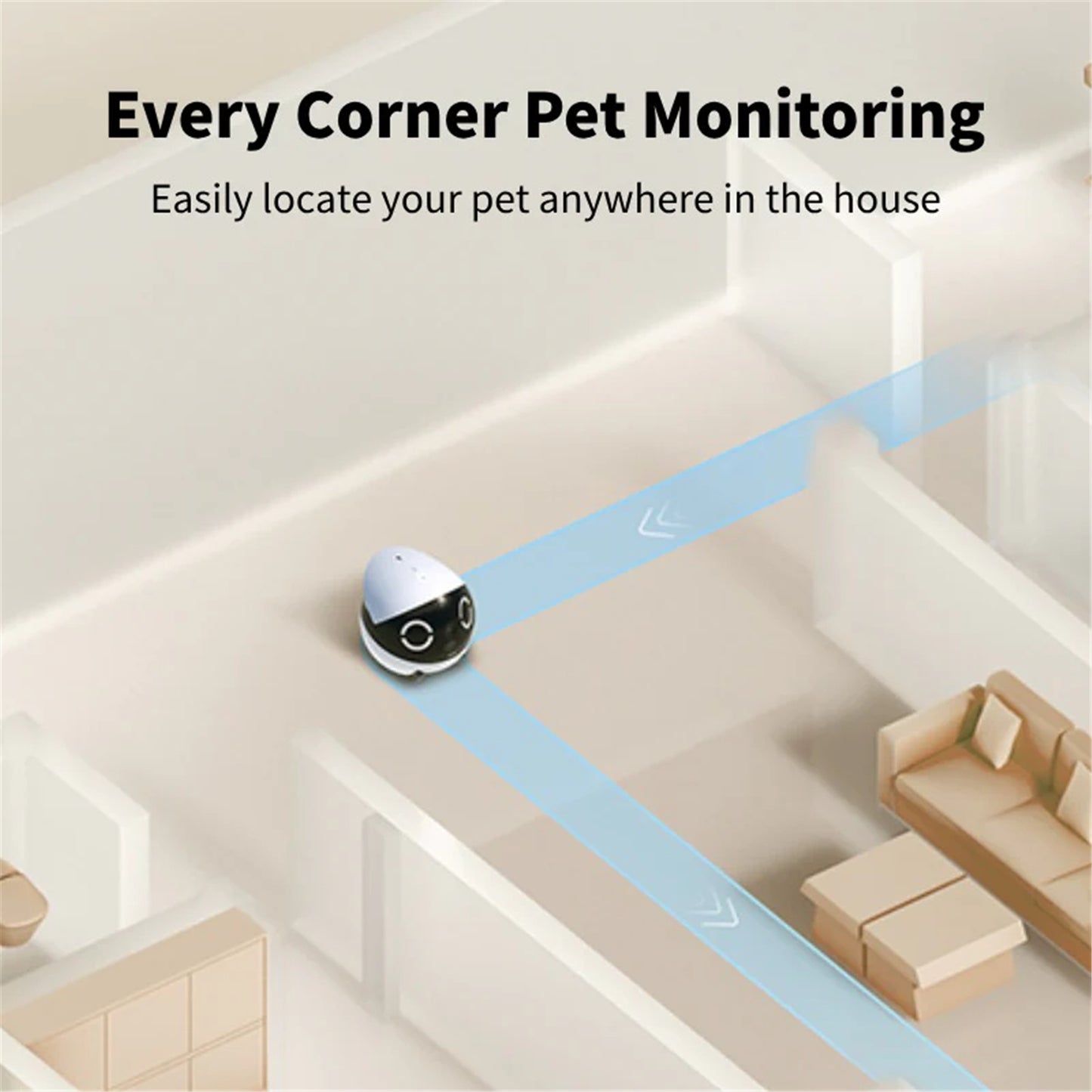 Enabot Rola Mini Pet Monitor Wireless Cat & Dog Companion Camera Robot