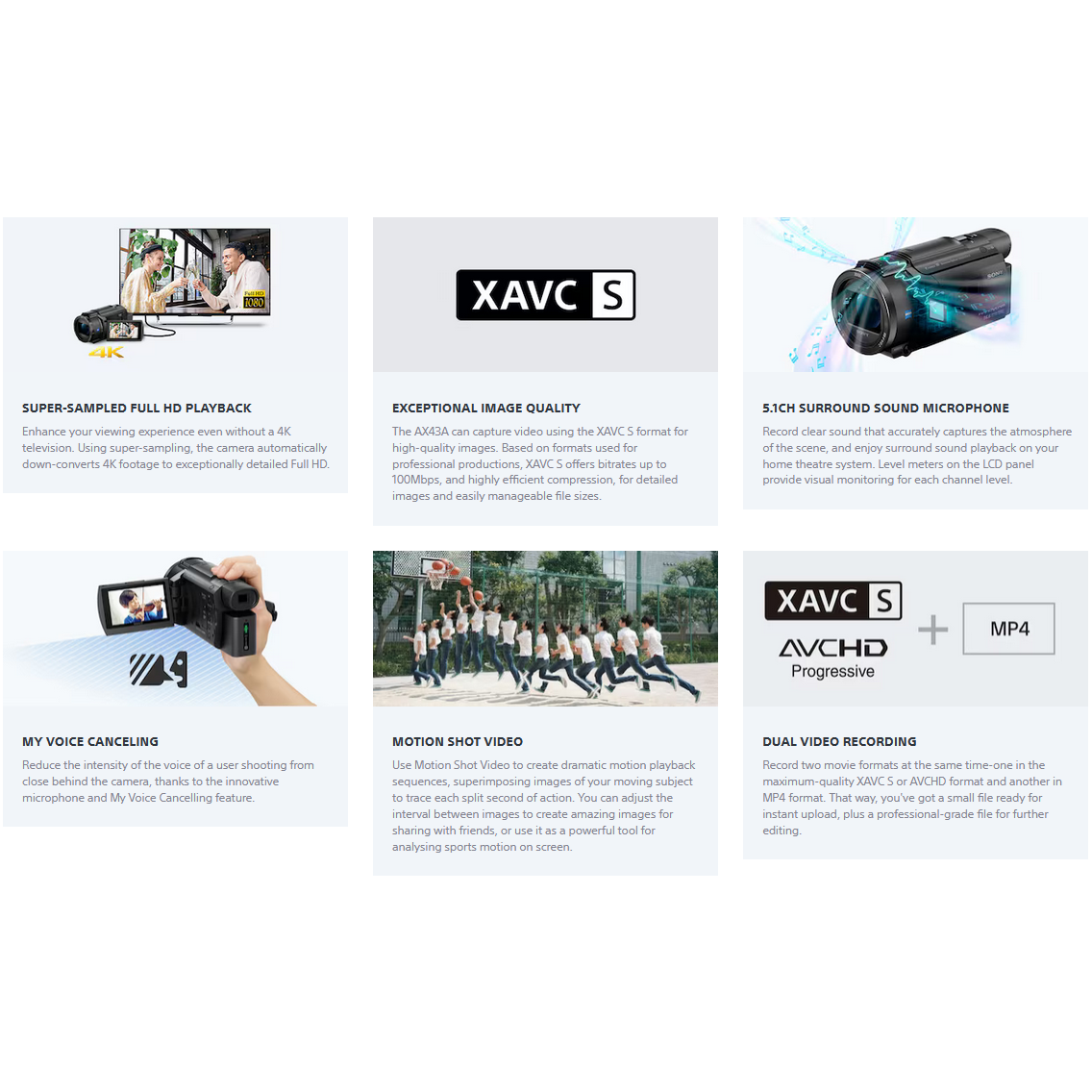 Sony FDR-AX43A 4K Ultra HD Handycam Camcorder with Exmor R CMOS Sensor