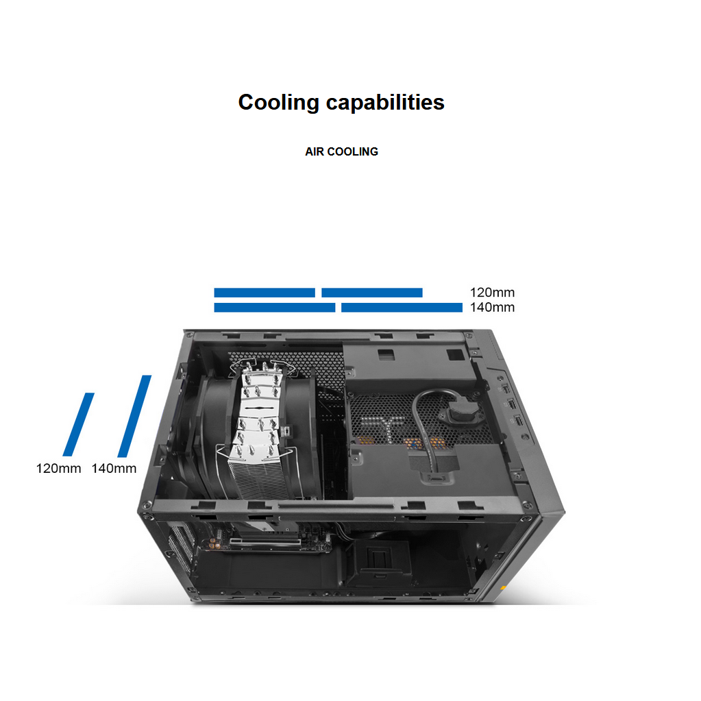 SilverStone Sugo 14 SG14B mini-ITX SFF Tower Case mITX Cube (Black)