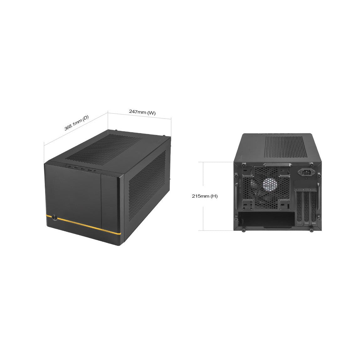 SilverStone Sugo 14 SG14B mini-ITX SFF Tower Case mITX Cube (Black)
