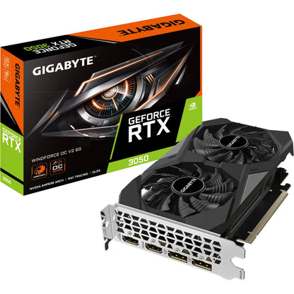 Gigabyte NVIDIA GeForce RTX 3050 Windforce OC V2 6GB GDDR6 RTX3050 PCIE Graphics Card
