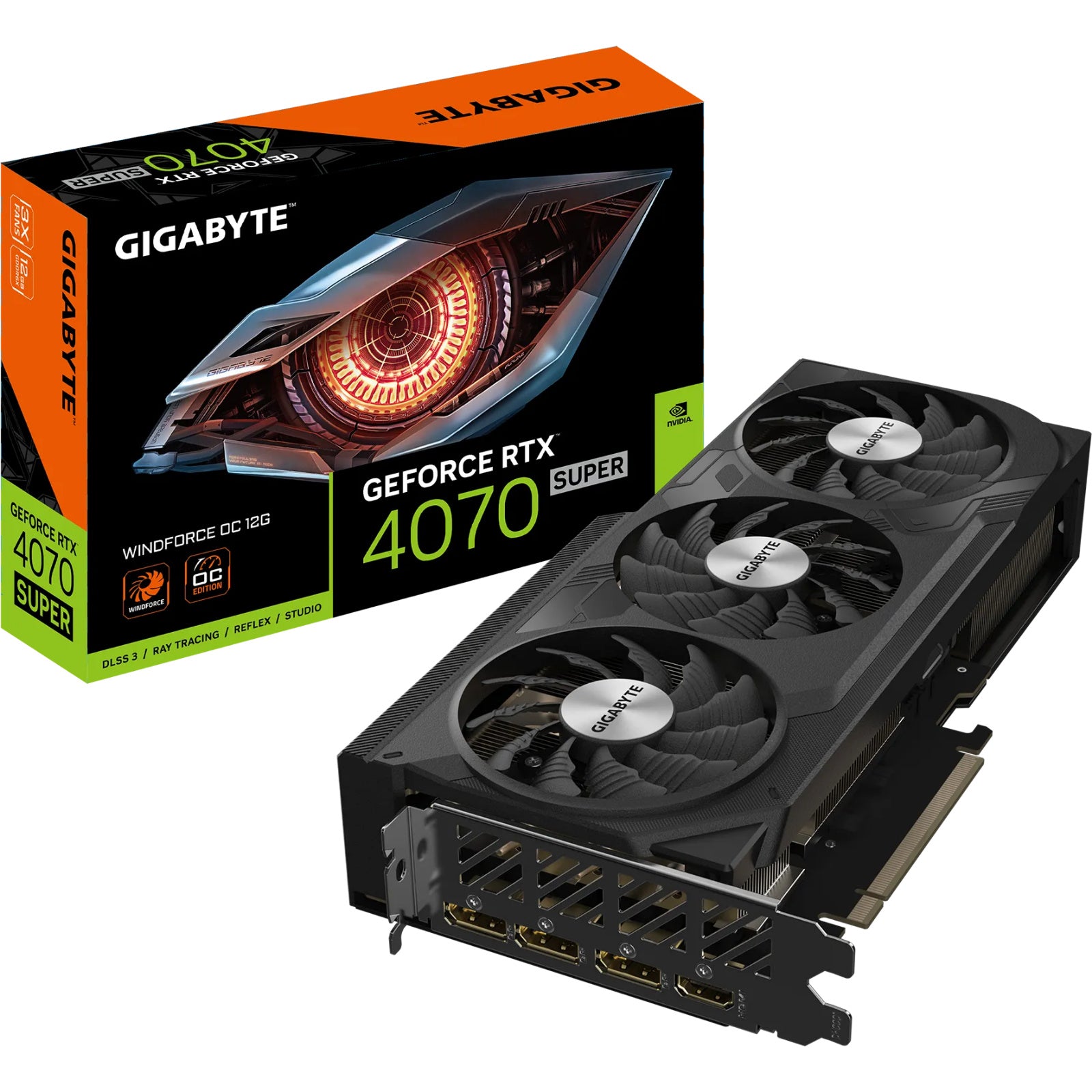 Gigabyte NVIDIA GeForce RTX 4070 SUPER WindForce OC 12GB GDDR6X Graphics Card