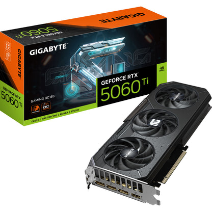 Gigabyte GeForce RTX 5060 Ti Gaming OC | 8GB GDDR7 | 8K UHD 7680 x 4320 | RTX5060Ti | Graphics Card