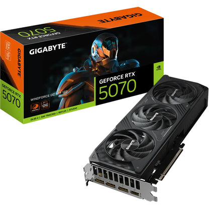 Gigabyte GeForce RTX 5070 Windforce OC | 12GB GDDR7 | 8K UHD 7680 x 4320 | RTX5070 | Graphics Card
