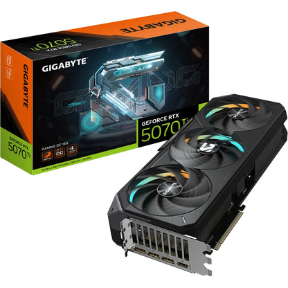 Gigabyte GeForce RTX 5070 Ti Gaming OC | 16GB GDDR7 | 8K UHD 7680 x 4320 | RTX5070Ti | Graphics Card