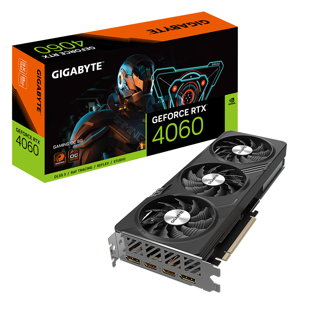 Gigabyte NVIDIA GeForce RTX 4060 GAMING OC 8GB GDDR6 Graphics Card