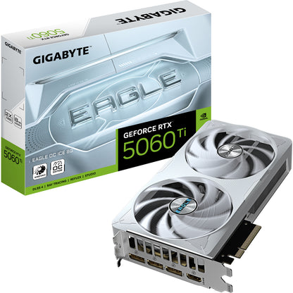 Gigabyte Nvidia GeForce RTX 5060 Ti Eagle OC ICE 8G | 8GB GDDR7 | 8K UHD 7680 x 4320 | RTX5060Ti | Graphics Card