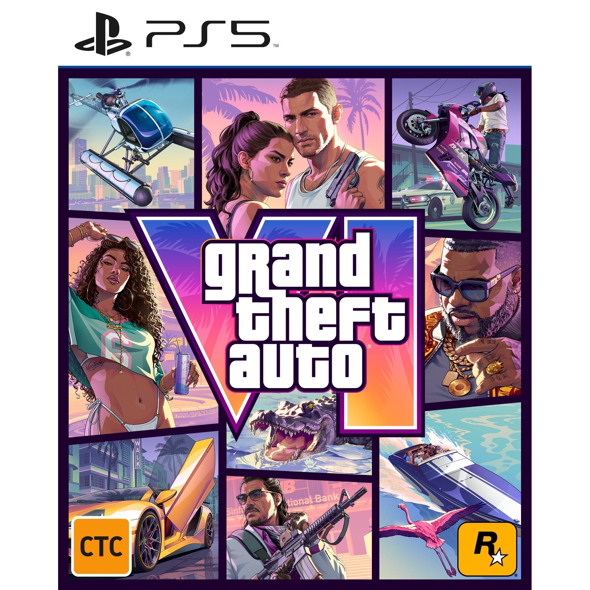 Grand Theft Auto VI GTA 6 Sony Playstation 5 - PS5 Open-World Action-Adventure Crime Game