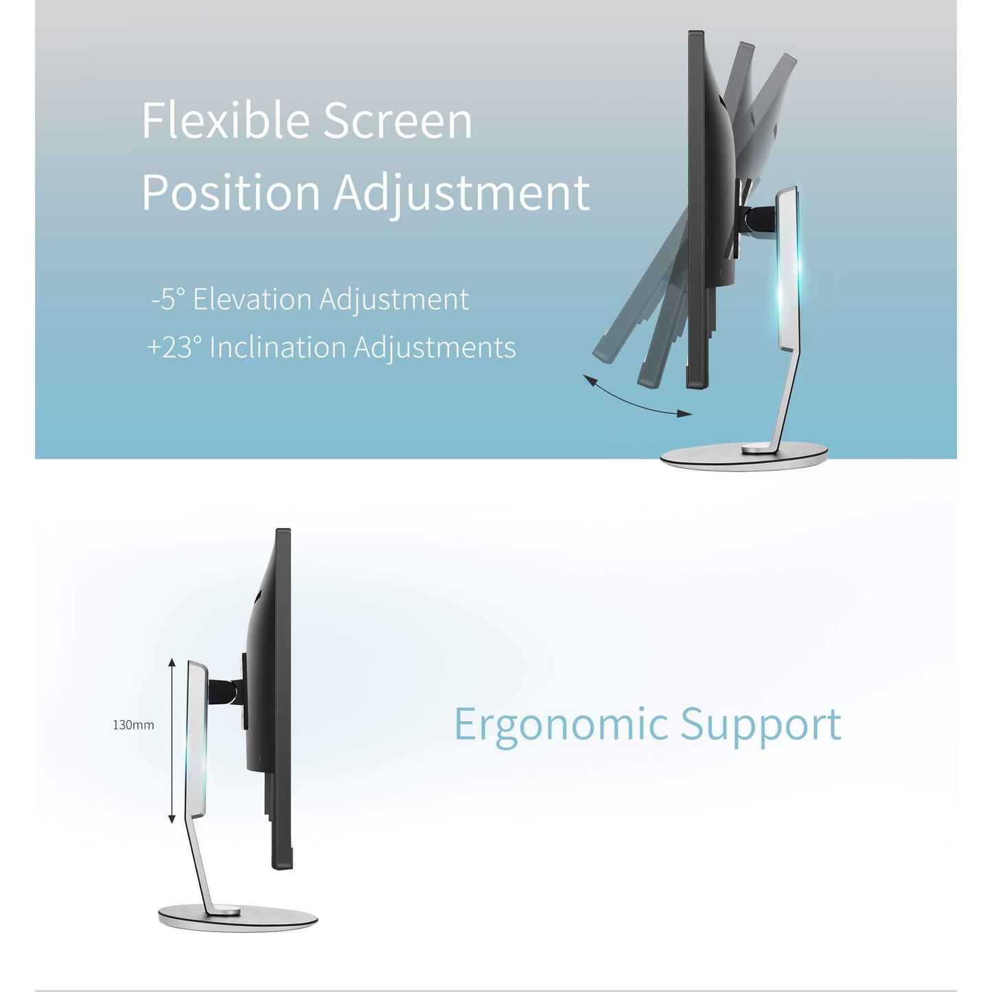 AOC H271 25"-27" LCD Height Adjust Monitor Stand | 75mm & 100mm VESA