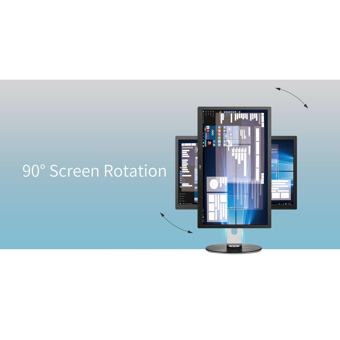 AOC H271 25"-27" LCD Height Adjust Monitor Stand | 75mm & 100mm VESA