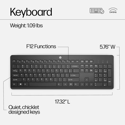 HP 230 Wireless Mouse & Keyboard Combo 18H24AA Black