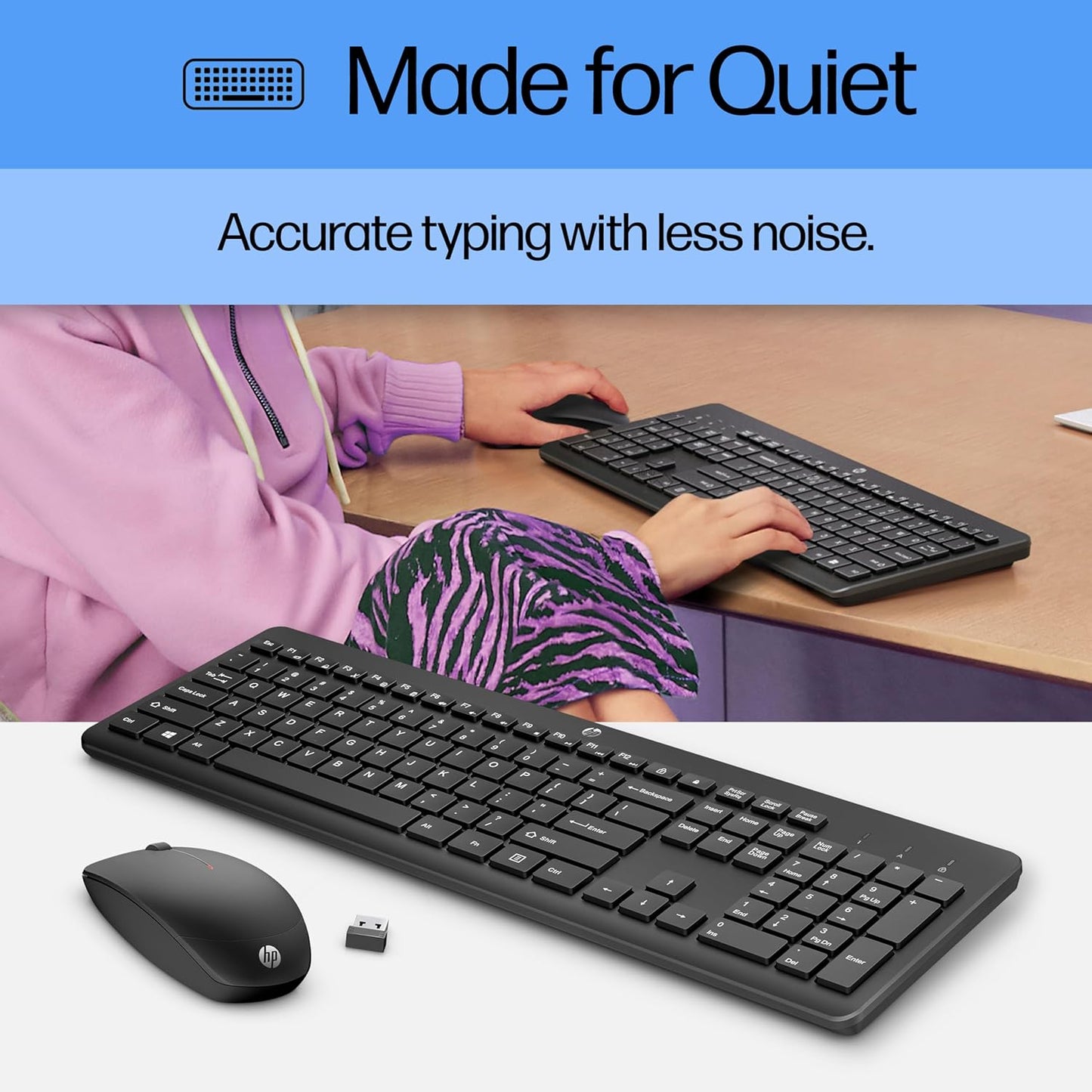 HP 230 Wireless Mouse & Keyboard Combo 18H24AA Black