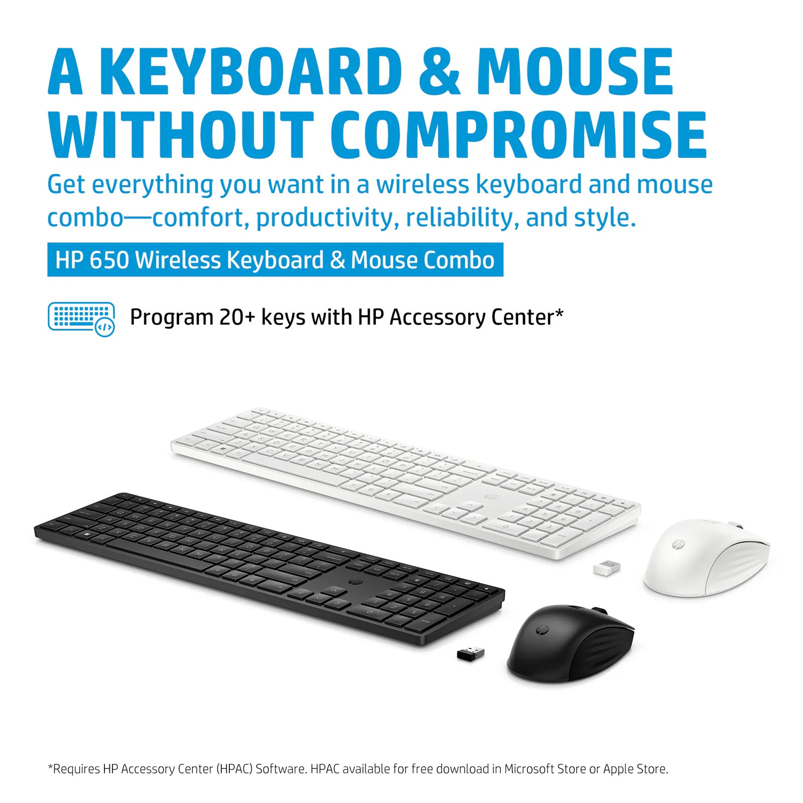 HP 650 Wireless Keyboard & Mouse Combo 4R013AA Black