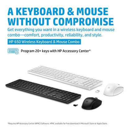 HP 650 Wireless Keyboard & Mouse Combo 4R013AA Black