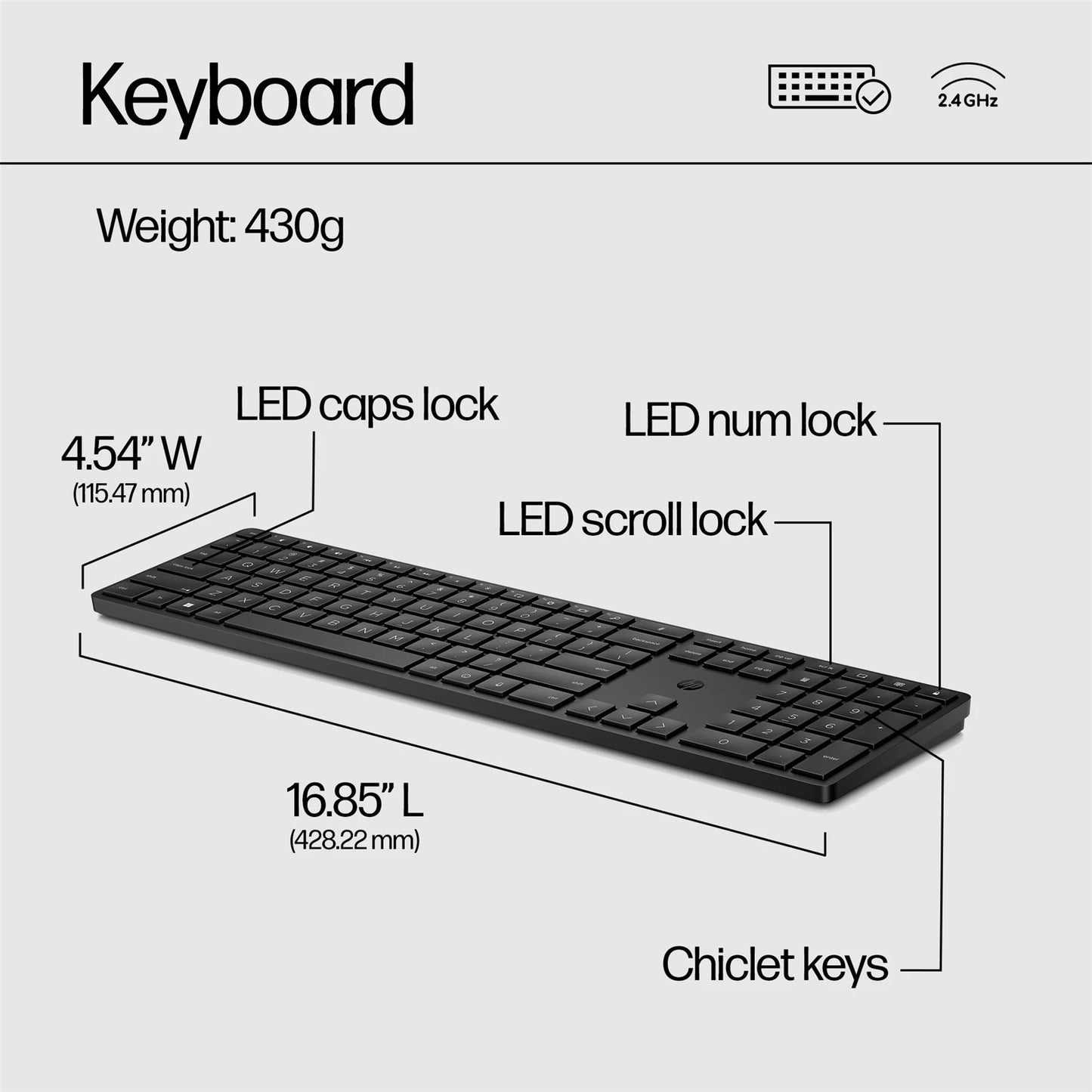 HP 650 Wireless Keyboard & Mouse Combo 4R013AA Black