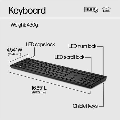 HP 650 Wireless Keyboard & Mouse Combo 4R013AA Black