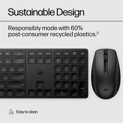 HP 650 Wireless Keyboard & Mouse Combo 4R013AA Black